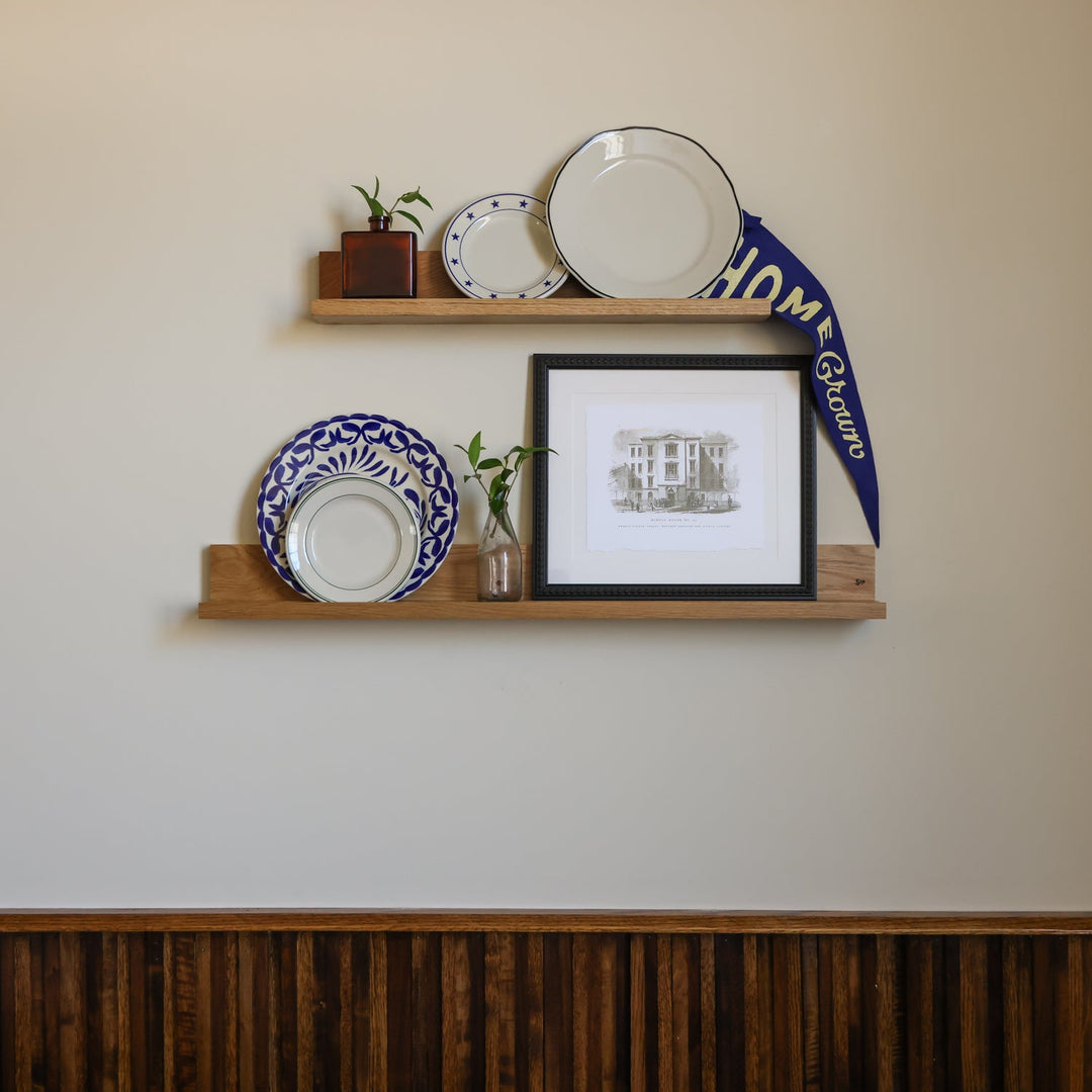 White Oak Floating Shelf