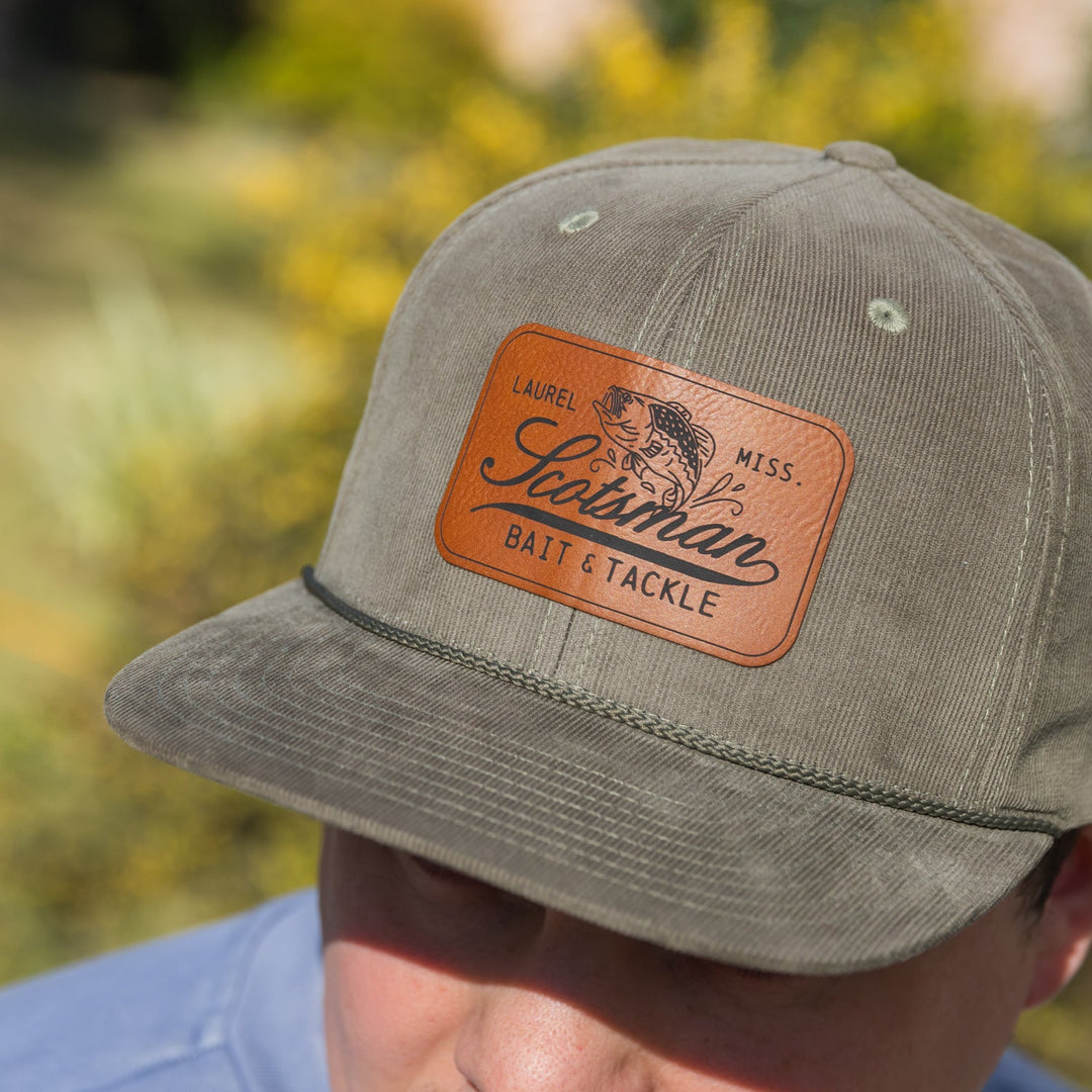 SCo. Bait & Tackle Leather Patch Cap