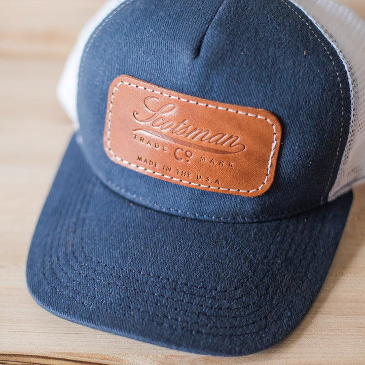 Scotsman Leather Patch Cap