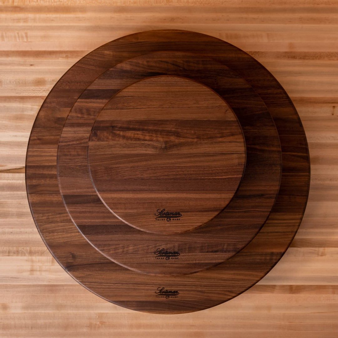 Scotsman Co. Walnut Lazy Susan