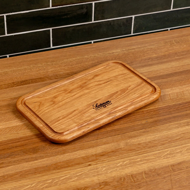 Cherry Rectangle Serving Board with Juice Groove