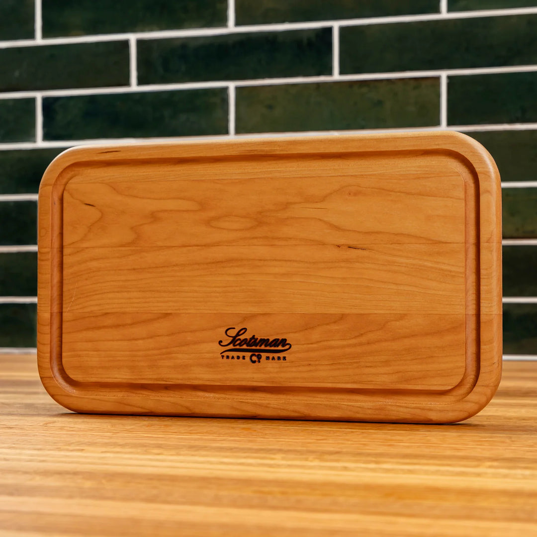 Cherry Rectangle Serving Board with Juice Groove