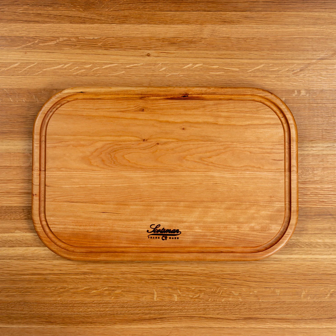 Cherry Rectangle Serving Board with Juice Groove