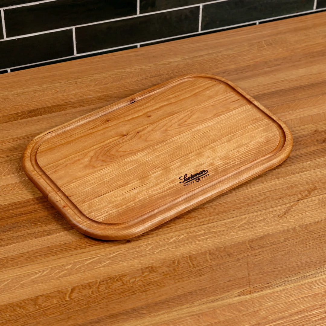 Cherry Rectangle Serving Board with Juice Groove