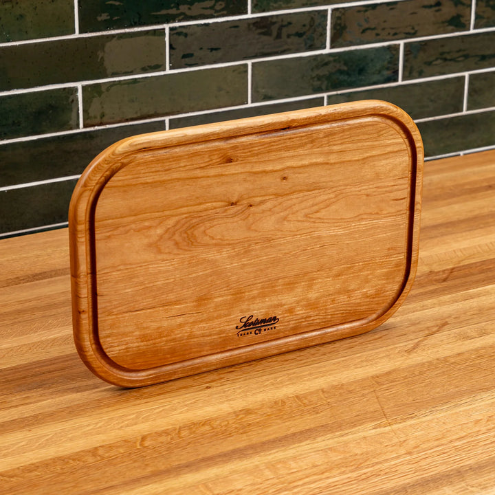 Cherry Rectangle Serving Board with Juice Groove