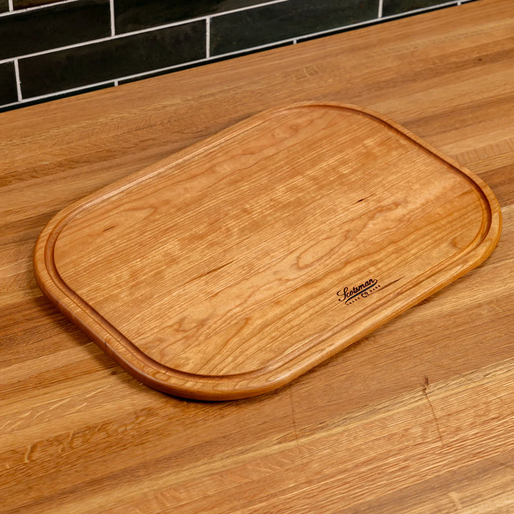 Cherry Rectangle Serving Board with Juice Groove