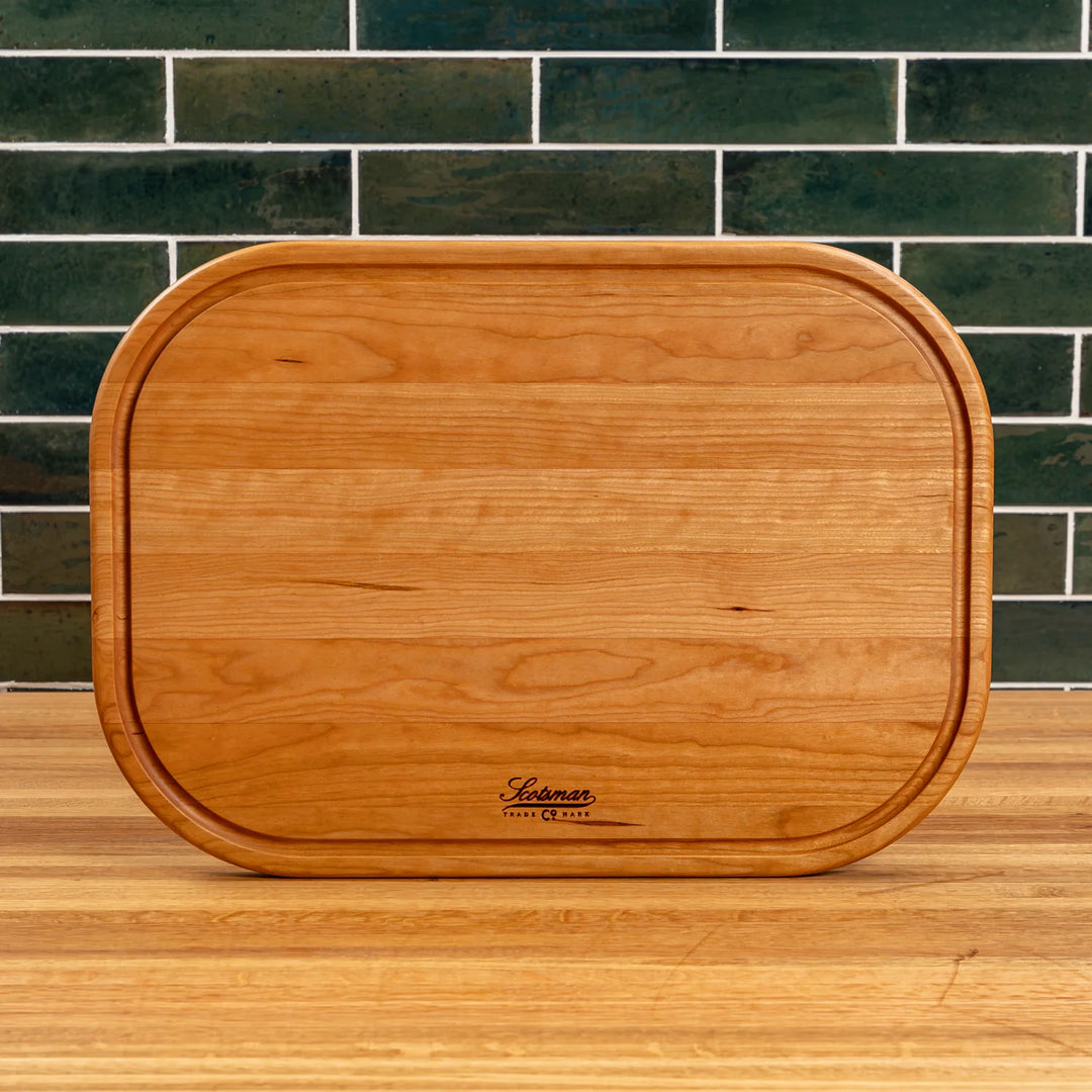 Cherry Rectangle Serving Board with Juice Groove