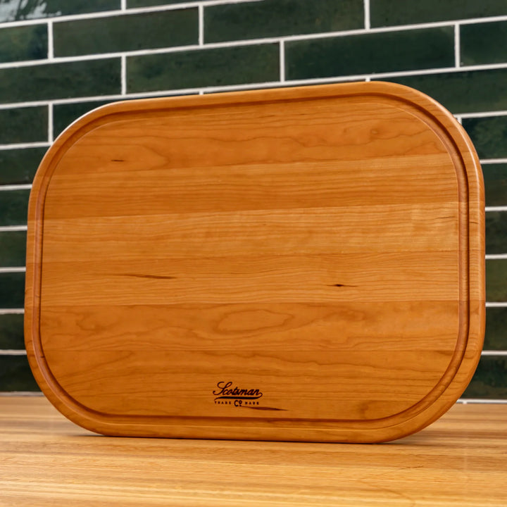 Cherry Rectangle Serving Board with Juice Groove