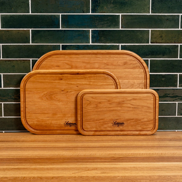 Cherry Rectangle Serving Board with Juice Groove