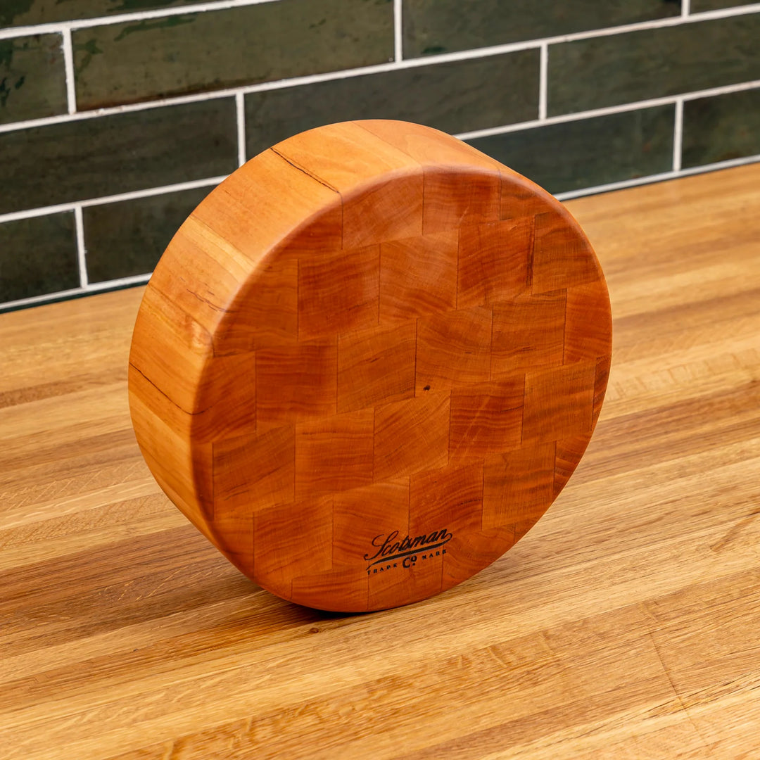 Cherry End Grain Round Butcher Block