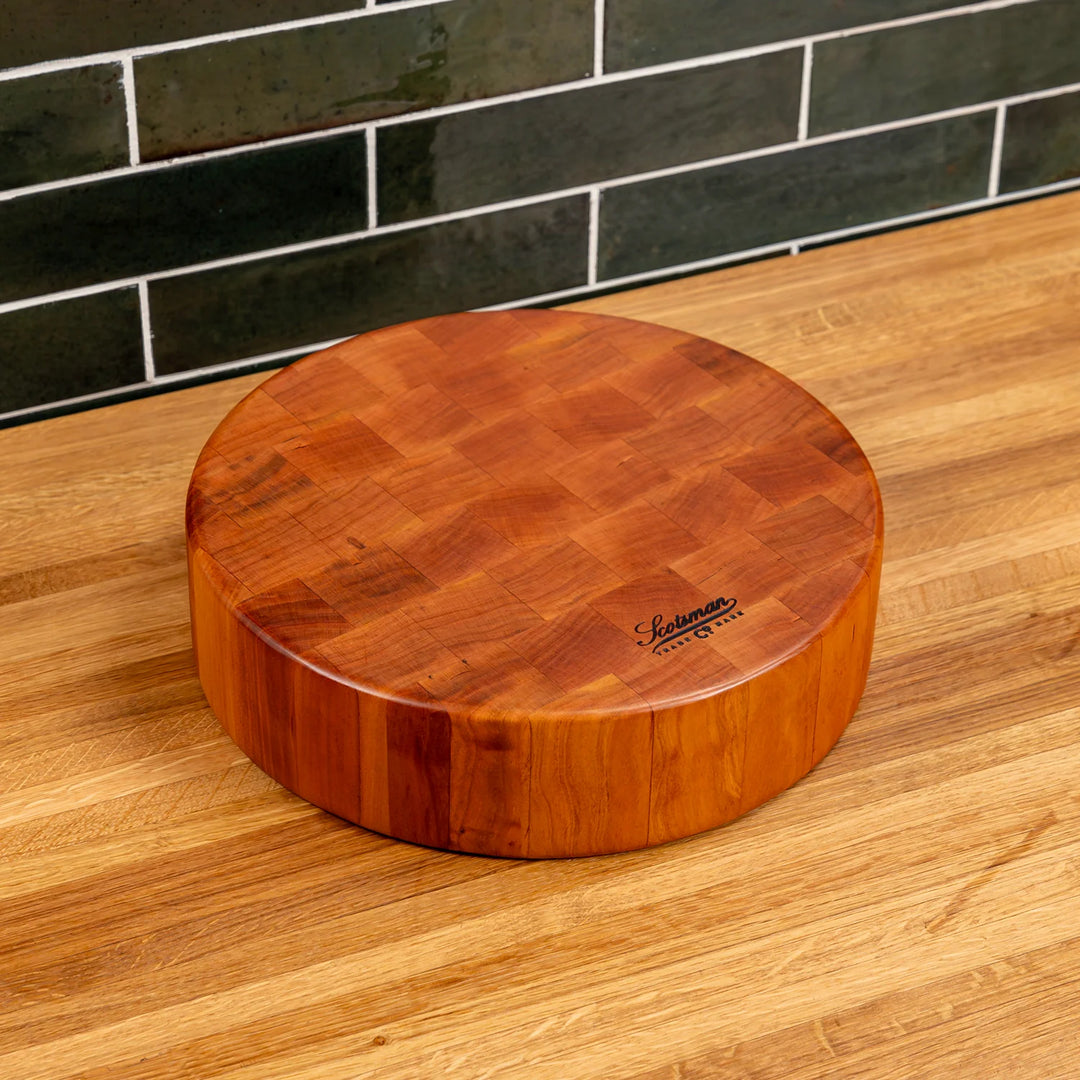 Cherry End Grain Round Butcher Block