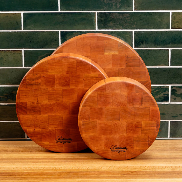 Cherry End Grain Round Butcher Block