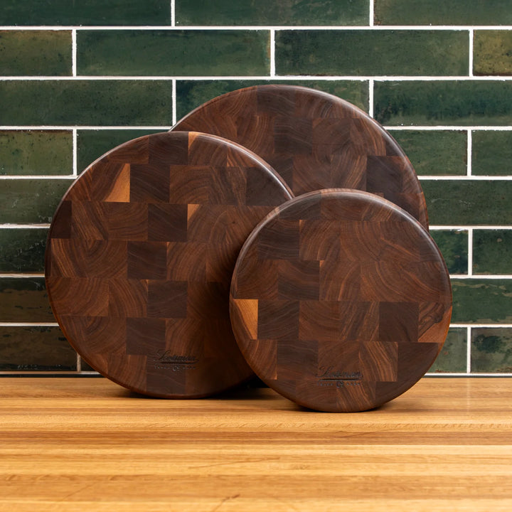 Walnut End Grain Round Butcher Block