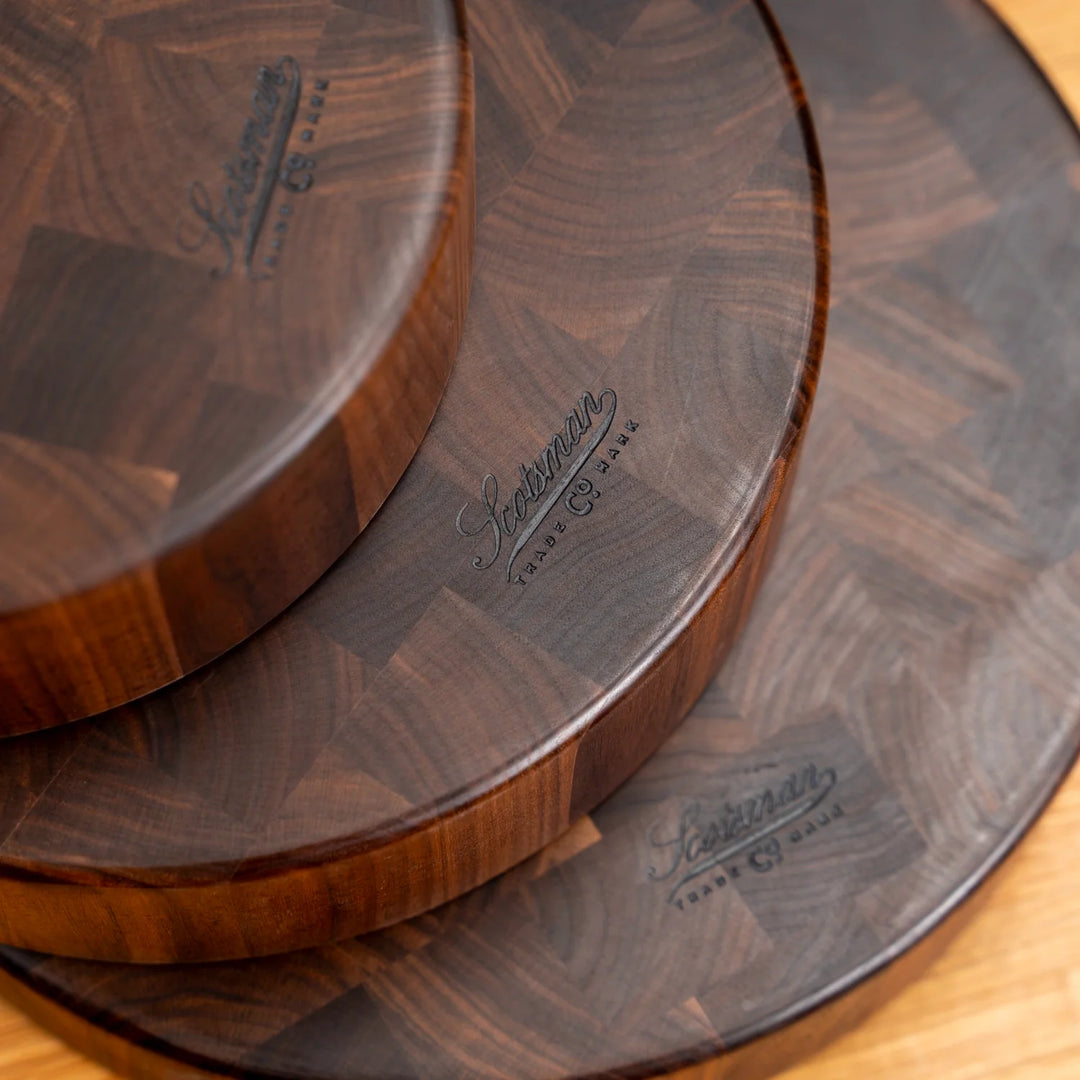 Walnut End Grain Round Butcher Block