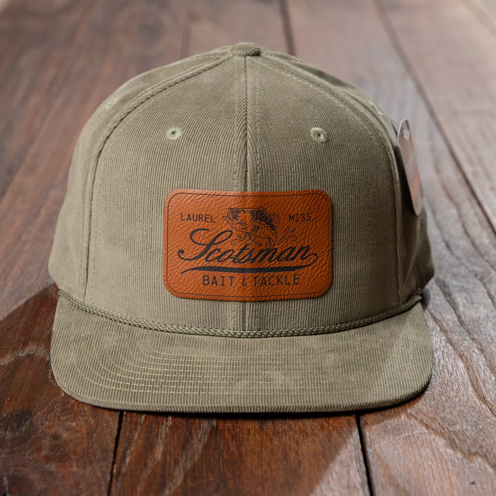 SCo. Bait & Tackle Leather Patch Cap