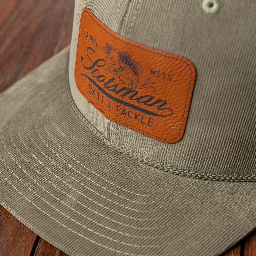 SCo. Bait & Tackle Leather Patch Cap