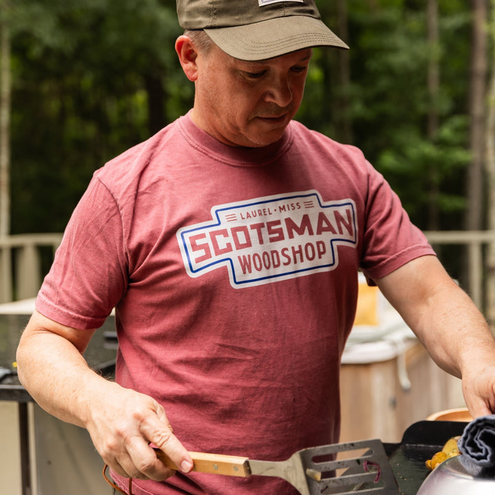 Scotsman Woodshop T-Shirt (Crimson)