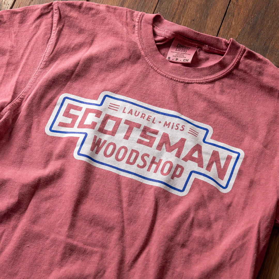 Scotsman Woodshop T-Shirt (Crimson)