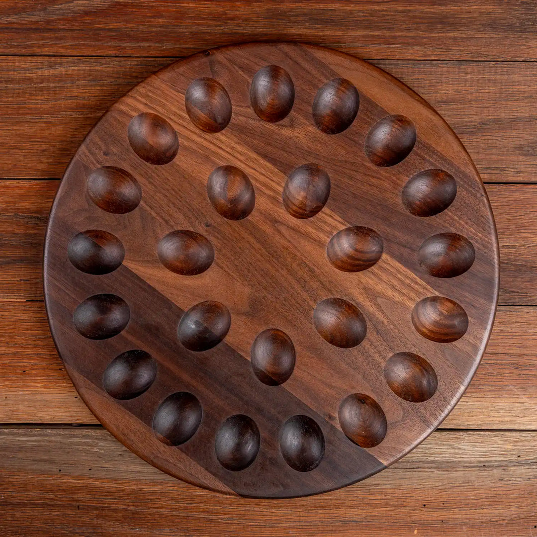 Walnut Deviled Egg Tray | 24 egg