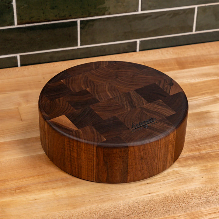 Walnut End Grain Round Butcher Block