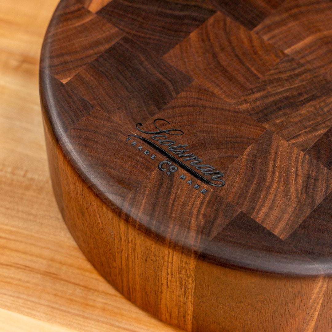 Walnut End Grain Round Butcher Block