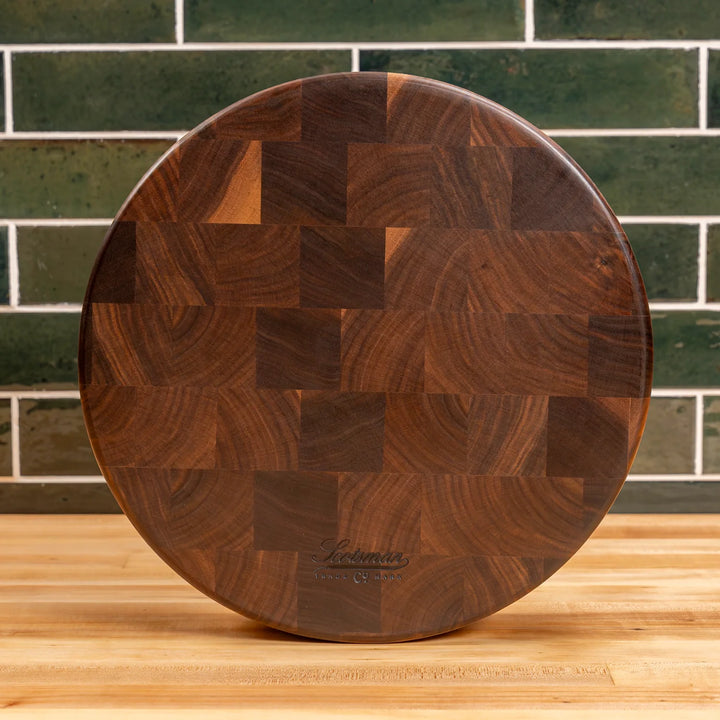 Walnut End Grain Round Butcher Block