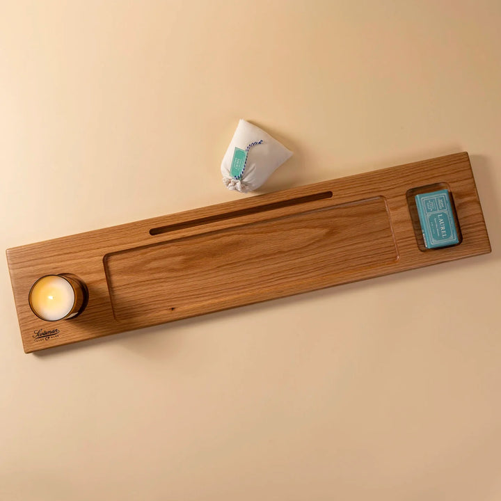 White Oak Bath Caddy